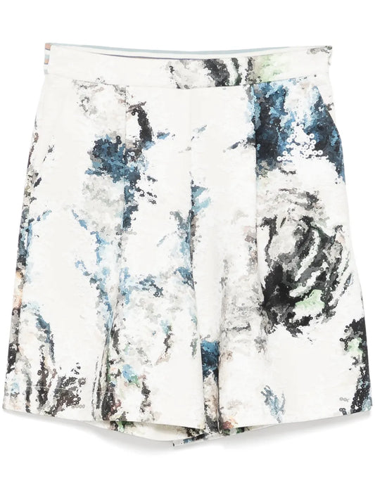 Printed Neoprene Shorts