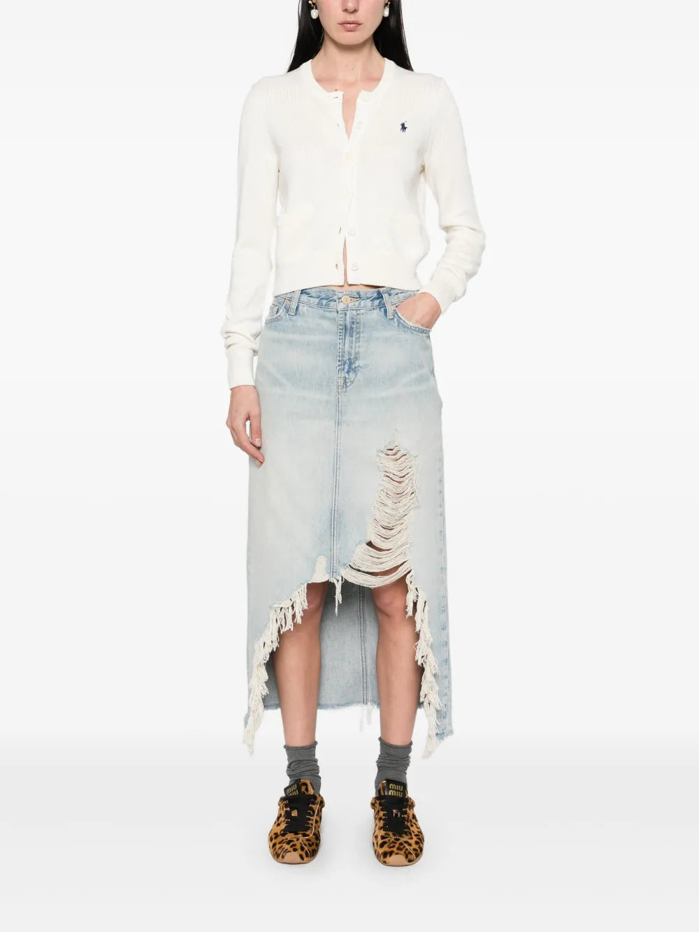 Denim Midi Skirt