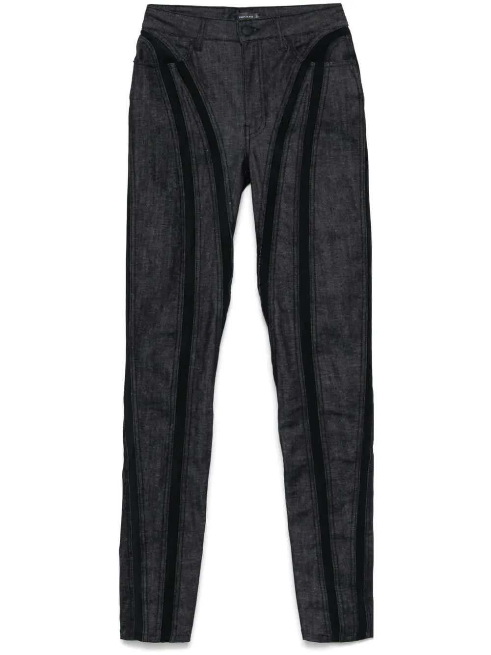 Mesh-Panel Skinny Jeans