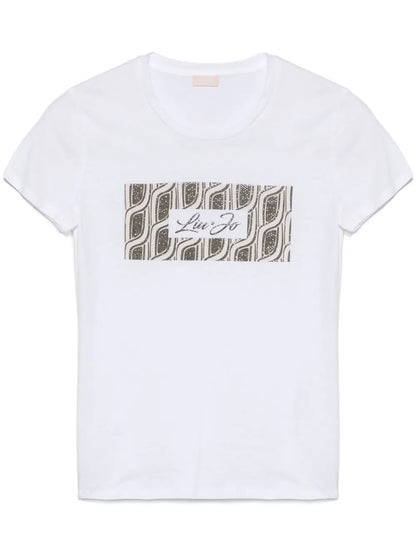 Crystal-Embellishment T-Shirt