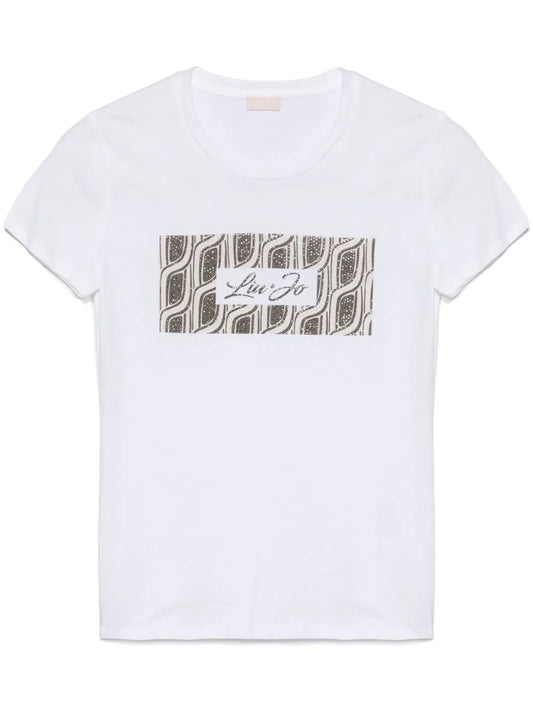 Crystal-Embellishment T-Shirt