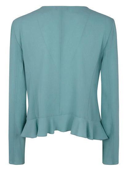 Ruffled-Trim Jacket