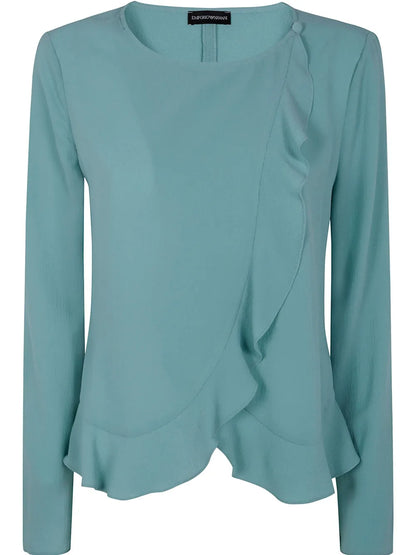 Ruffled-Trim Jacket