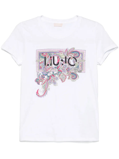 Crystal-Embellishment T-Shirt