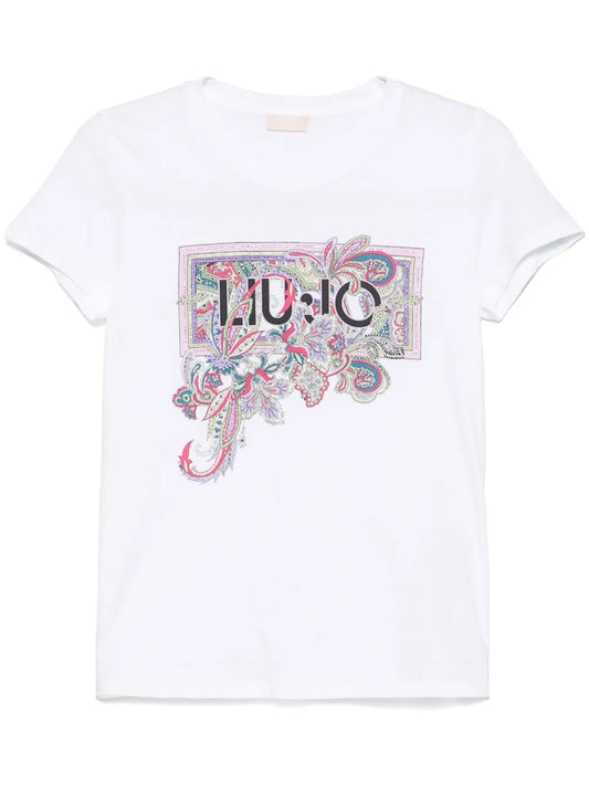 Crystal-Embellishment T-Shirt