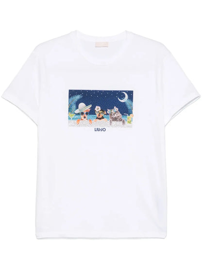 Crystal-Embellished T-Shirt