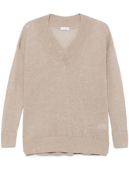 Sequin-Embellished Sweater