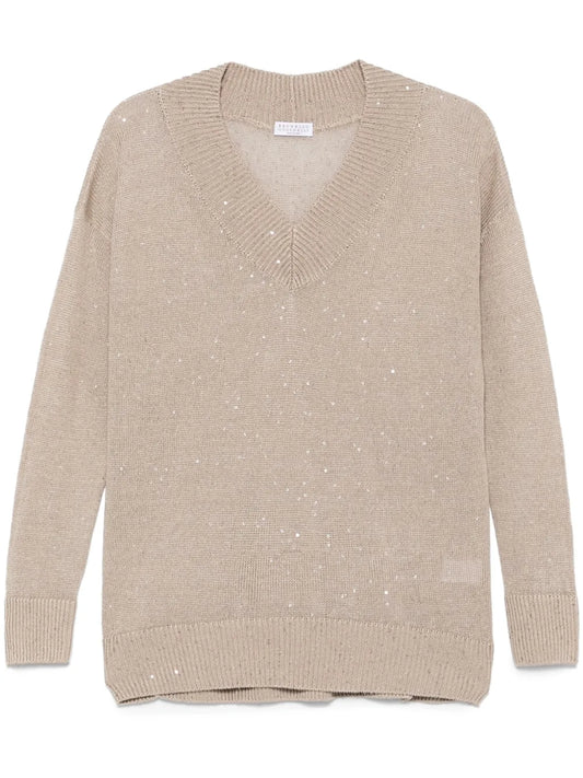 Sequin-Embellished Sweater
