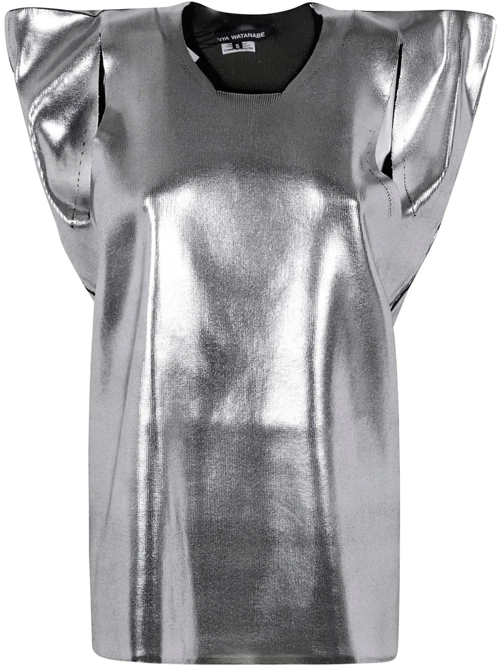 Metallic-Effect Knitted Top
