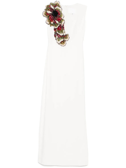 Crepe Florals Maxi Dress