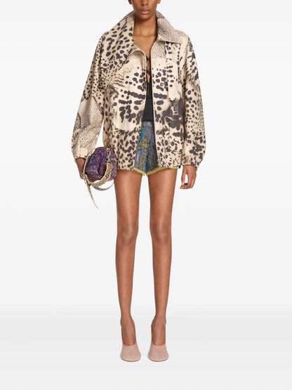 Abstract-Pattern Print Jacket
