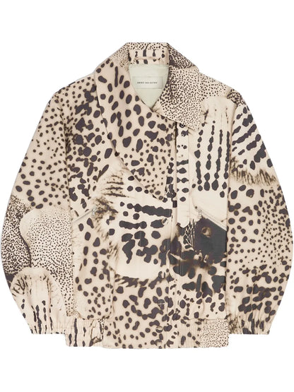 Abstract-Pattern Print Jacket