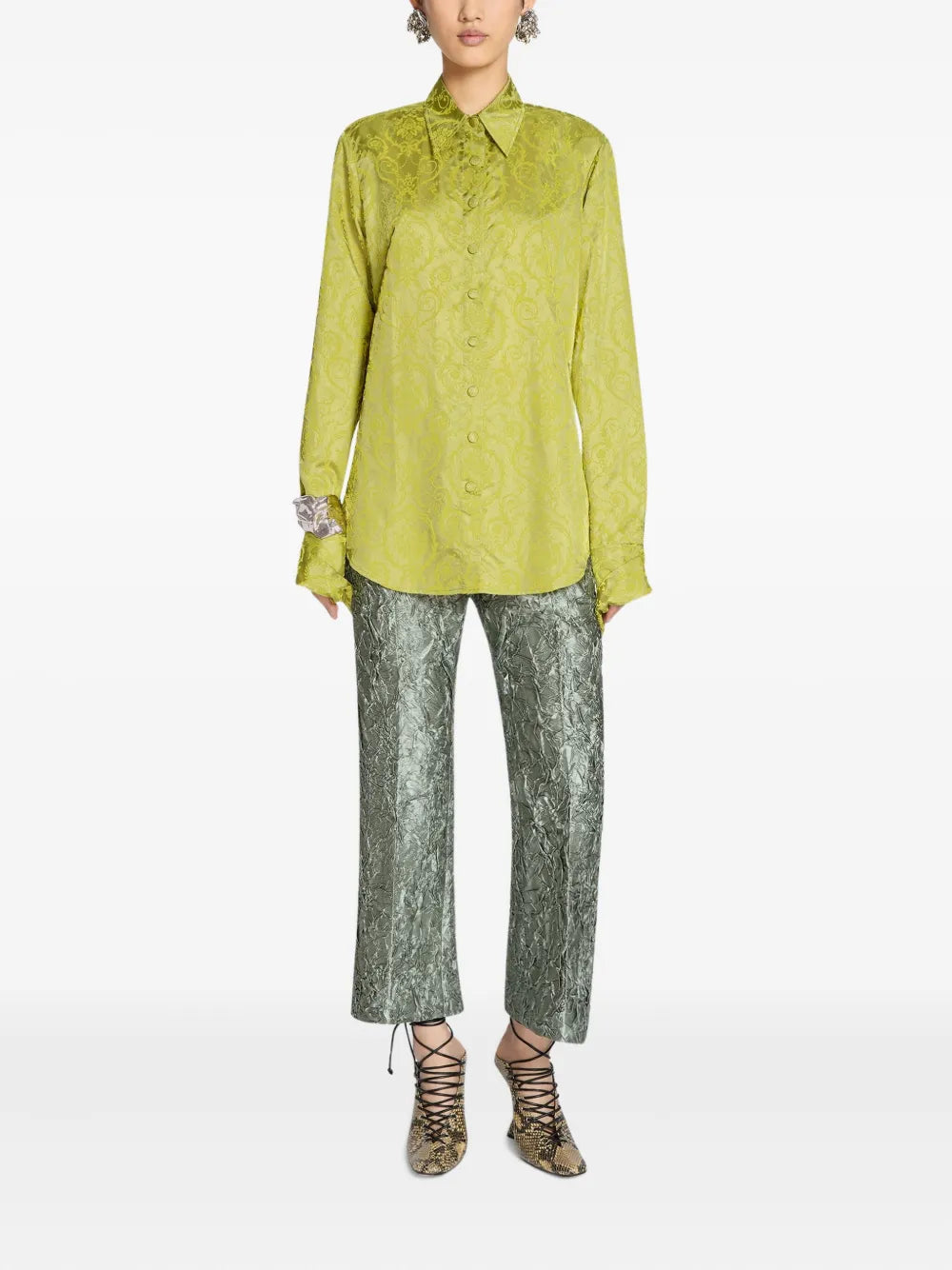 Crease-Effect Trousers