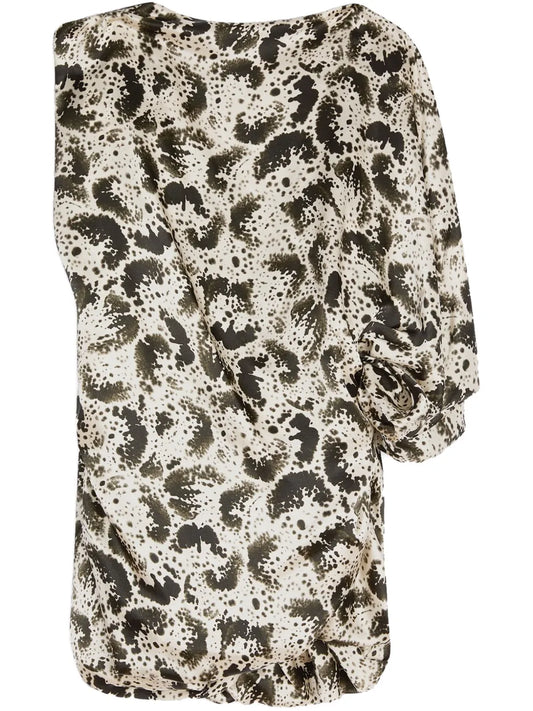 Abstract-Pattern Print Top