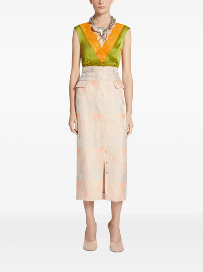 Jacquard Midi Skirt