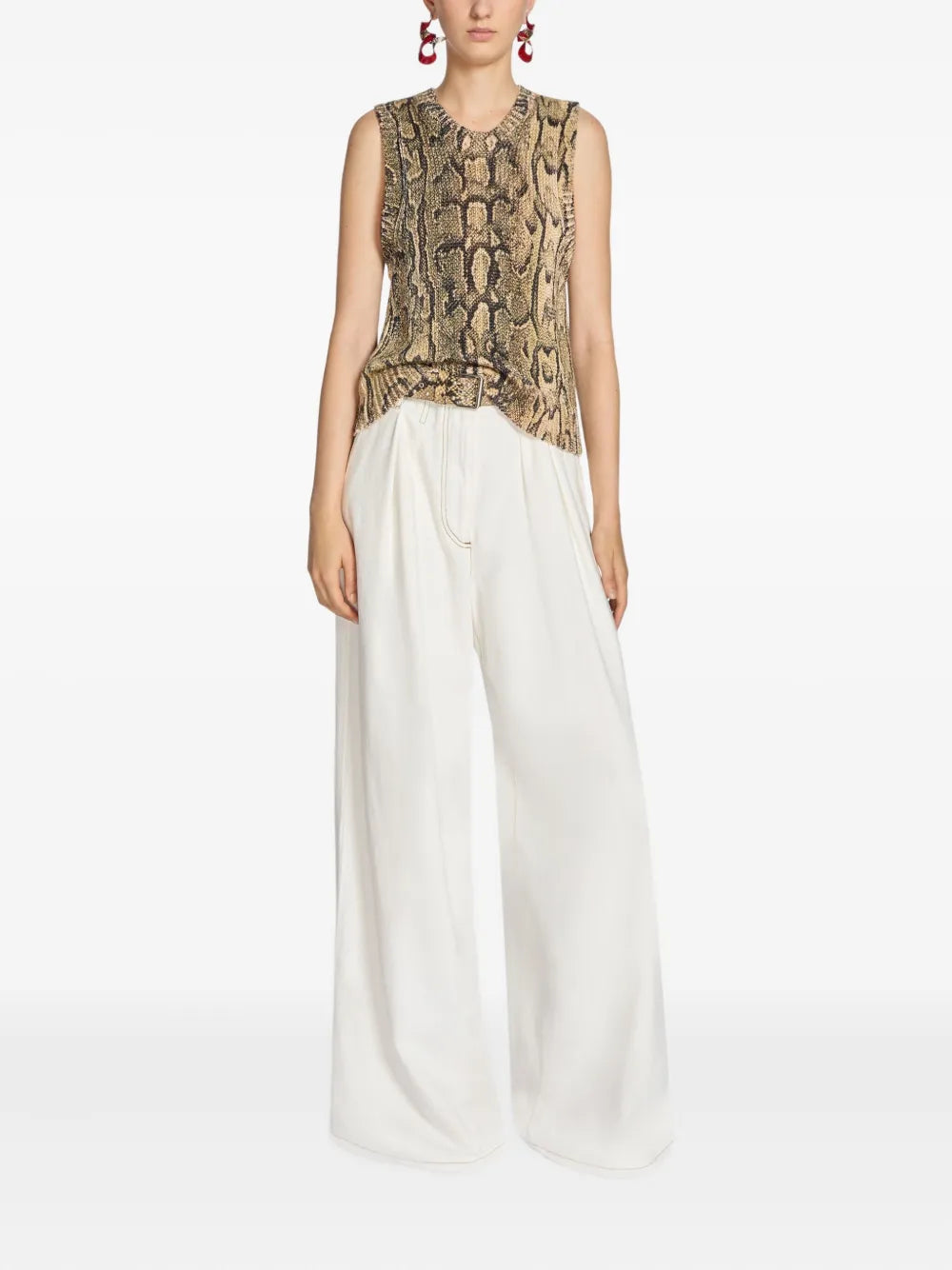 Snake-Print Top