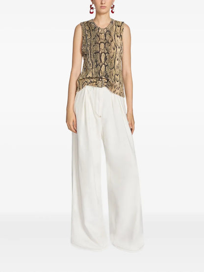 Snake-Print Top
