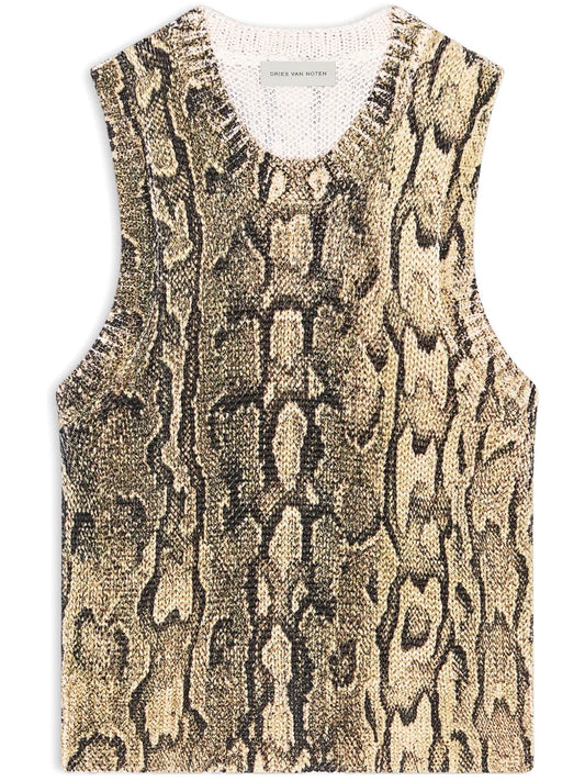 Snake-Print Top