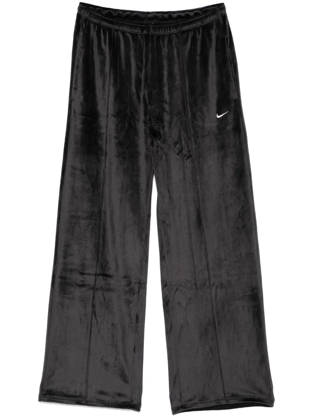 Mid-Rise Velour Track Pants