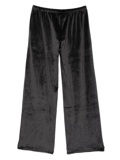 Mid-Rise Velour Track Pants
