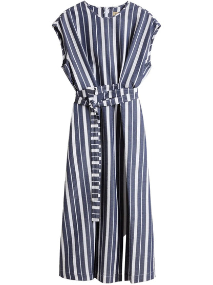 Striped Belted Dress