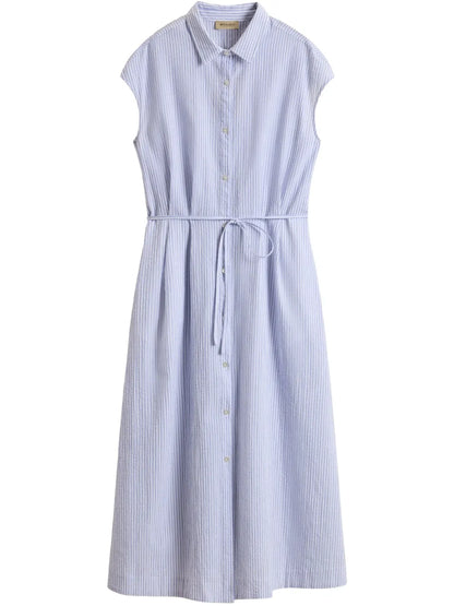 Pinstriped Shirt Dress