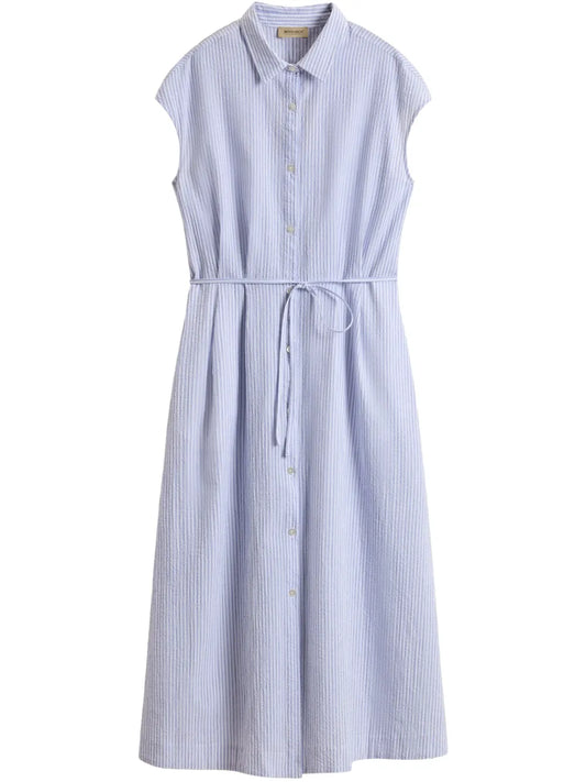 Pinstriped Shirt Dress