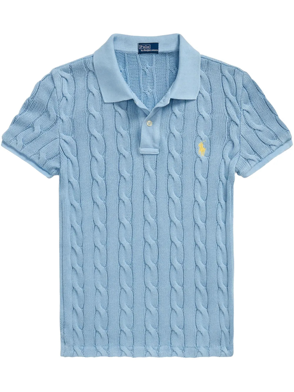 Cable-Knit Polo Shirt