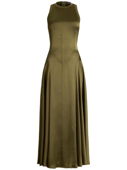 Ruched-Detailing Midi Dress