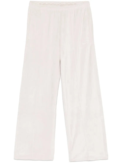 Mid-Rise Velour Track Pants