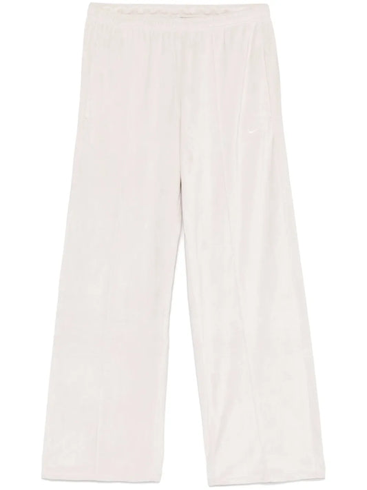 Mid-Rise Velour Track Pants