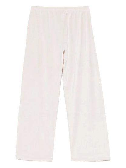 Mid-Rise Velour Track Pants