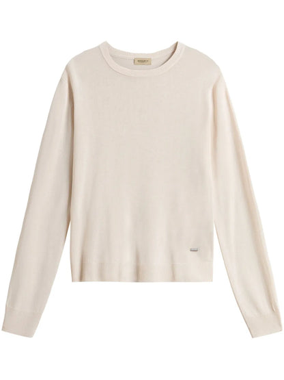 Sheer Crew-Neck Sweater