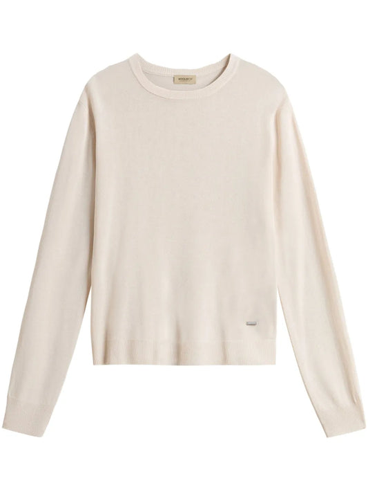 Sheer Crew-Neck Sweater