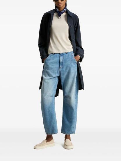 Sheer Crew-Neck Sweater