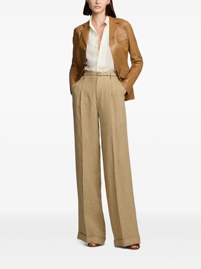 Dogtooth-Pattern Trousers