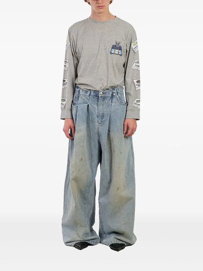 Treated Folded Jeans