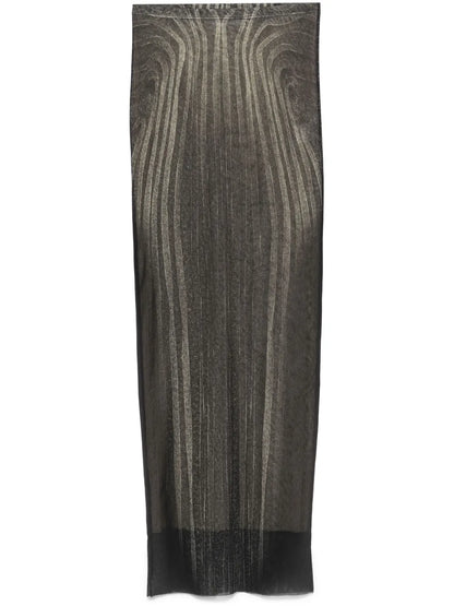 Spiral Mesh Maxi Skirt