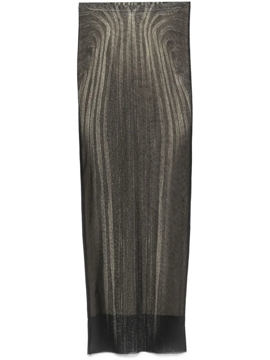 Spiral Mesh Maxi Skirt