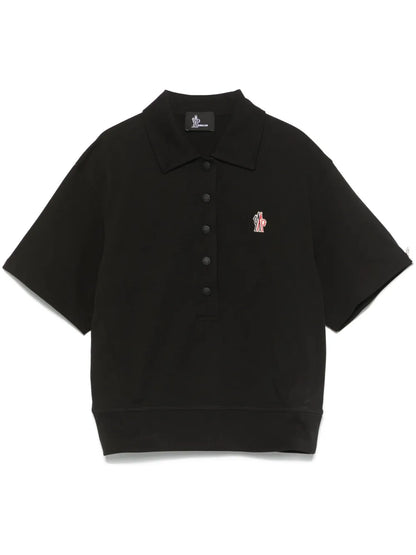 Logo-Patch Cotton Polo Shirt