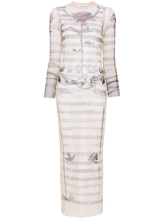 Tattoo Marinière Maxi Dress