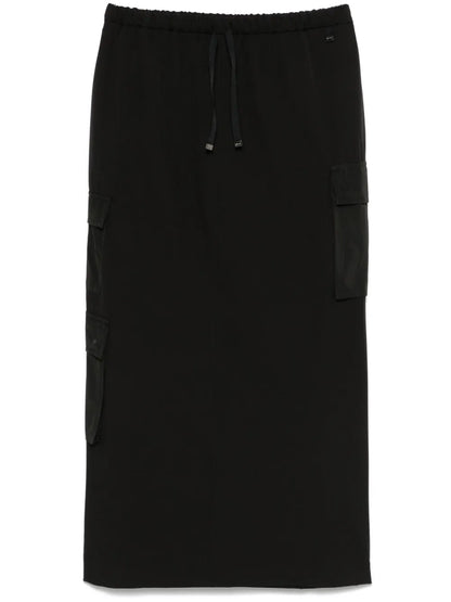 Drawstring Midi Skirt