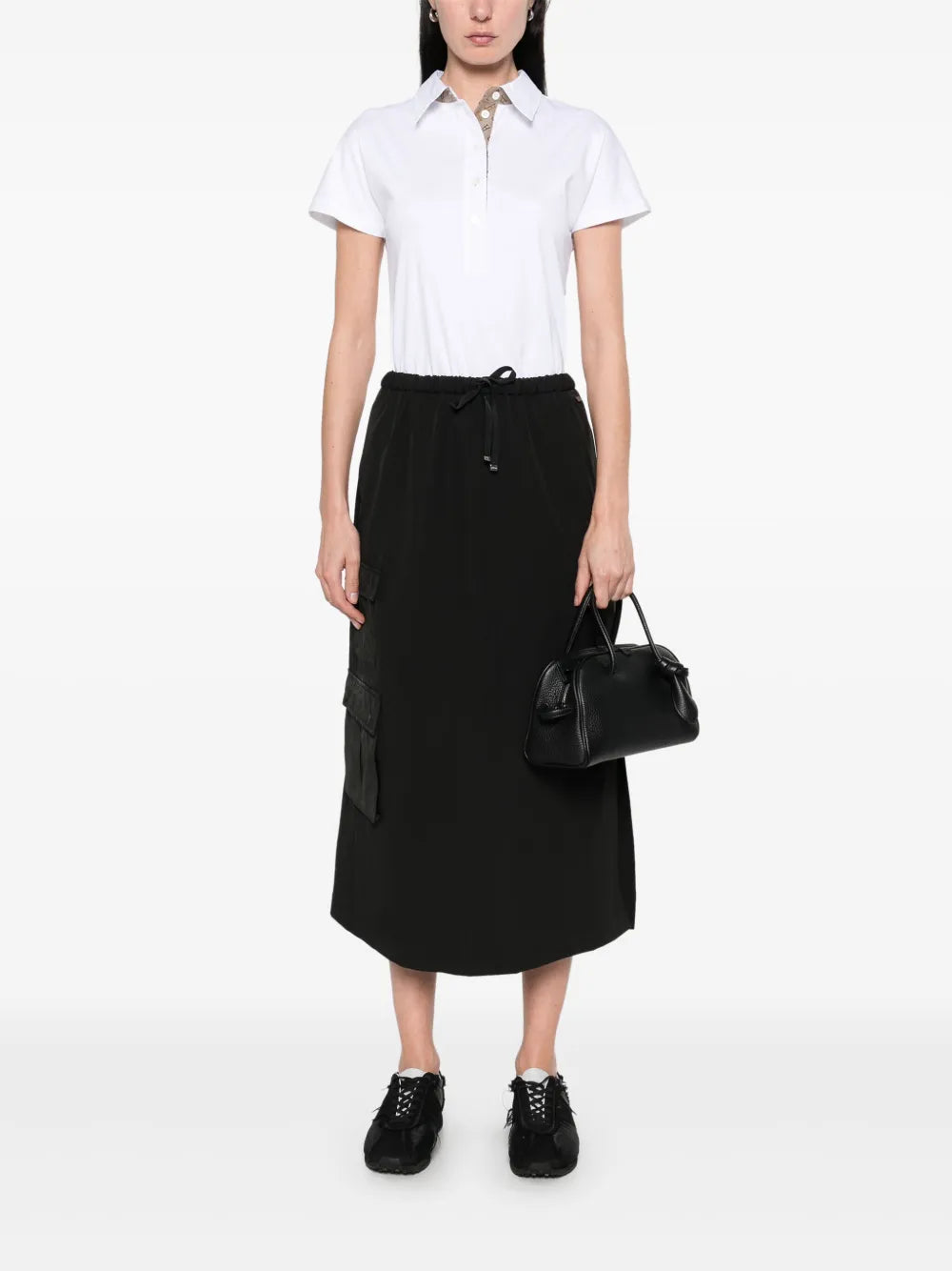 Drawstring Midi Skirt