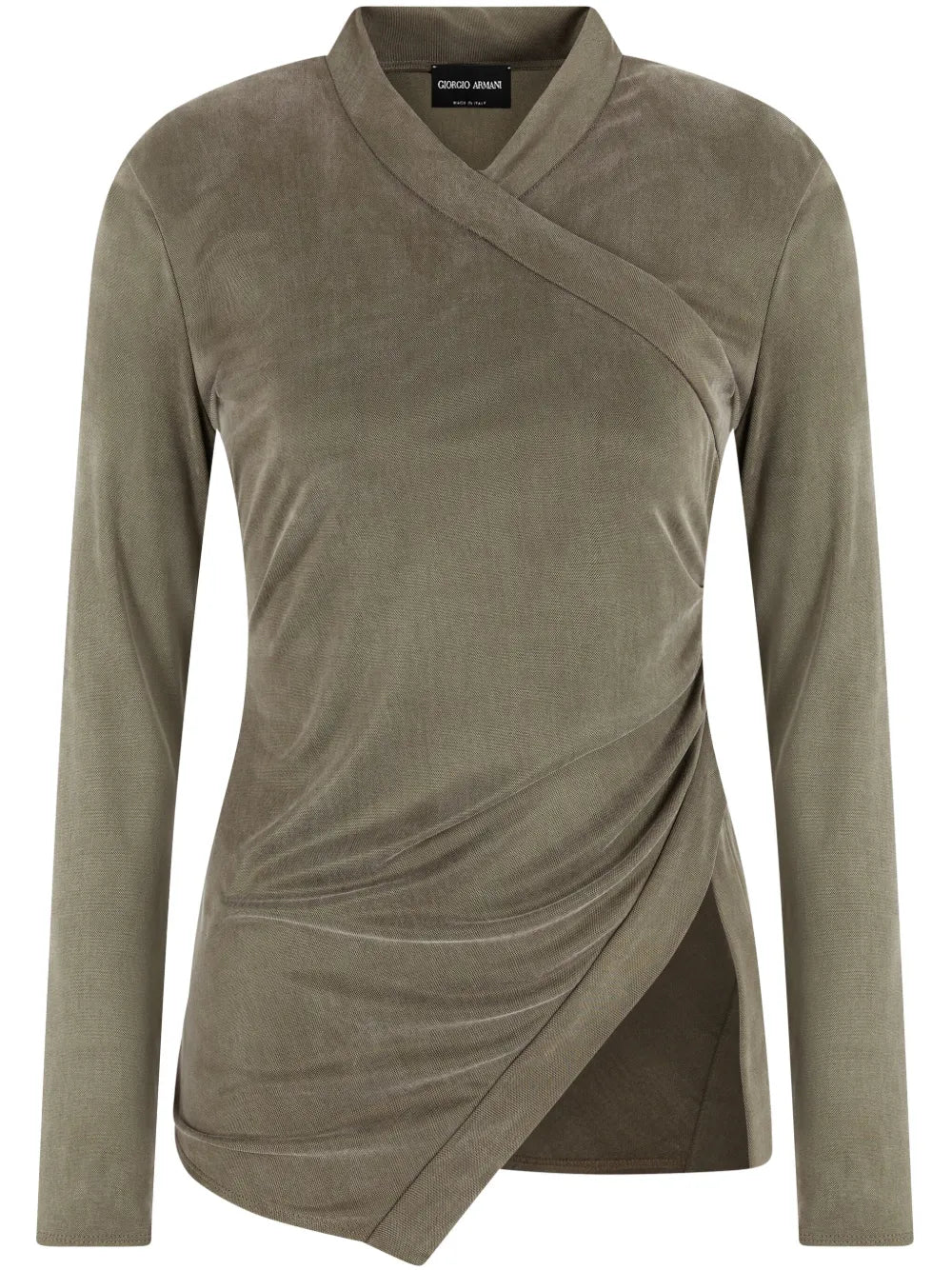 Wrap-Design Jersey Top