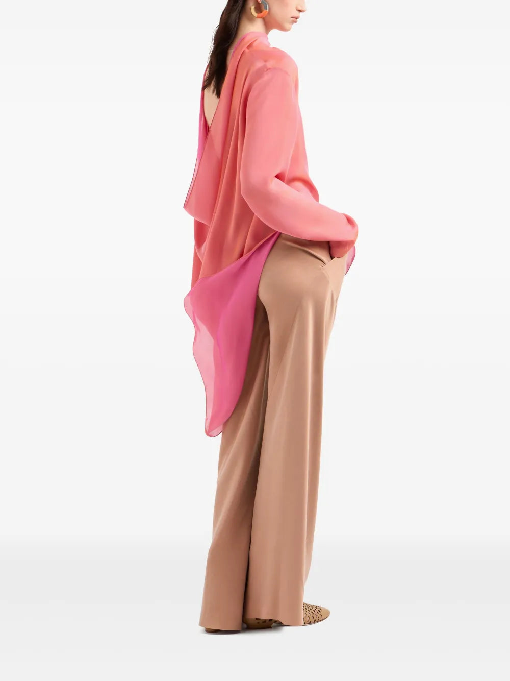 Drap-Detailing Blouse