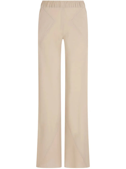 Flared Silk Track Pants