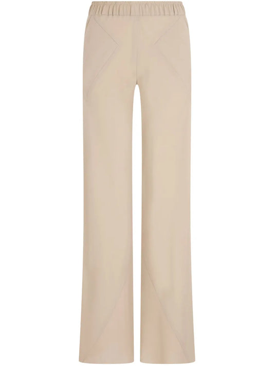 Flared Silk Track Pants