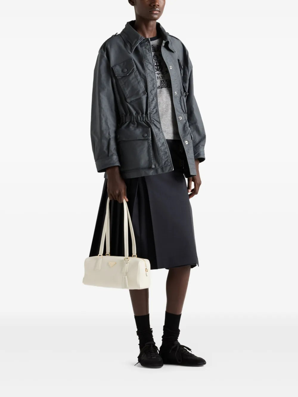 Pleated Midi Skirt