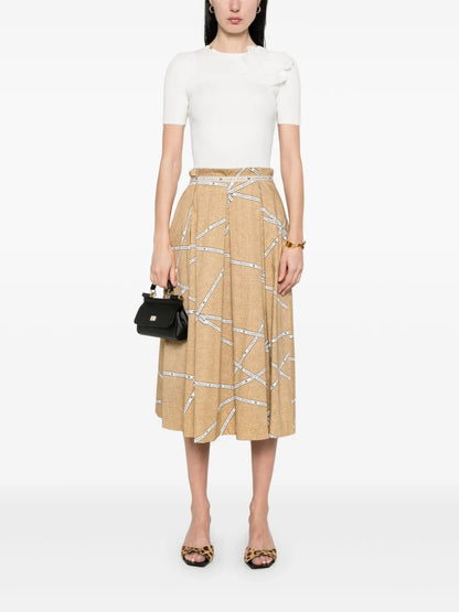 Floral-Appliqué Top