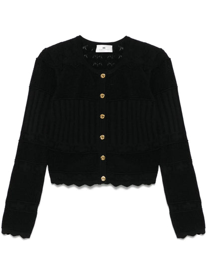 Pointelle-Knit Cardigan